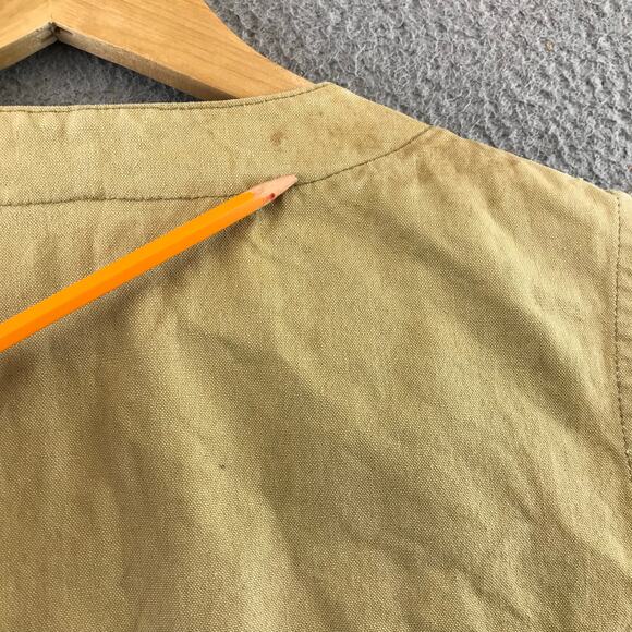 Vintage Filson Tan Cotton Canvas Cruiser Utility Vest Seattle Hunting Fishing M - Picture 4 of 8